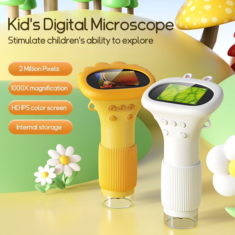 Kids Outdoor Microscope - 2.0 Inch Mini Pocket Microscope 1000X