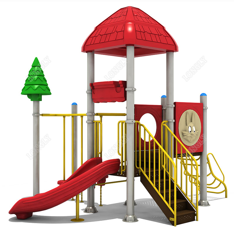 Kids Outdoor Garden - Red Plastic Slide for Kids LLDPE