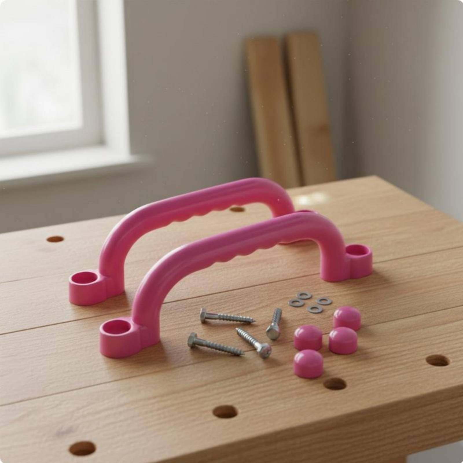 Kids Outdoor Climbing Frame - 2 Pcs Climbing Frame Handles Smooth