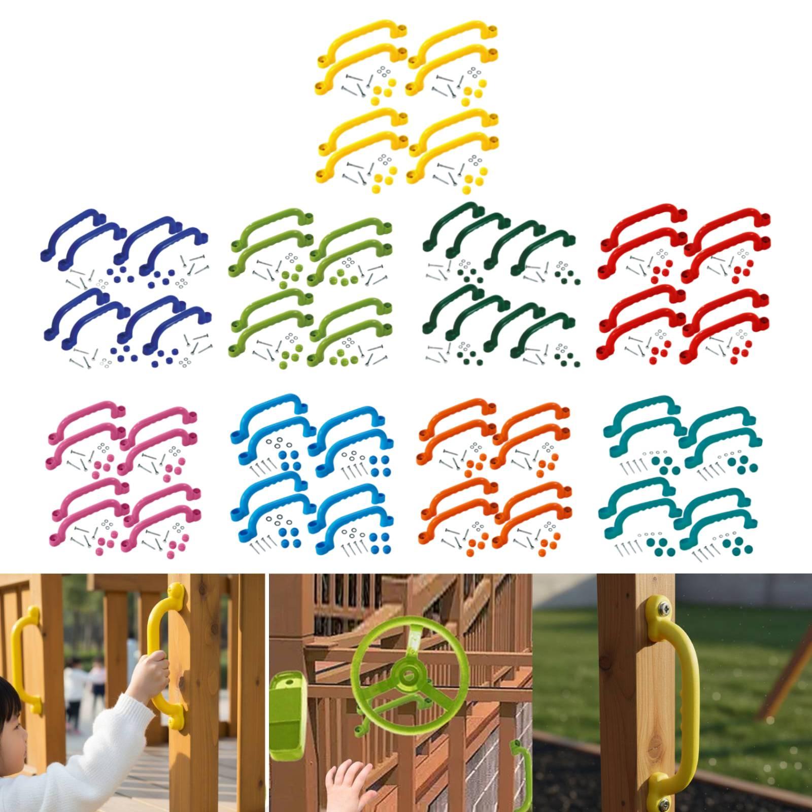 Kids Outdoor Climbing Frame - 8Pcs Climbing Frame Handles Easy Installation