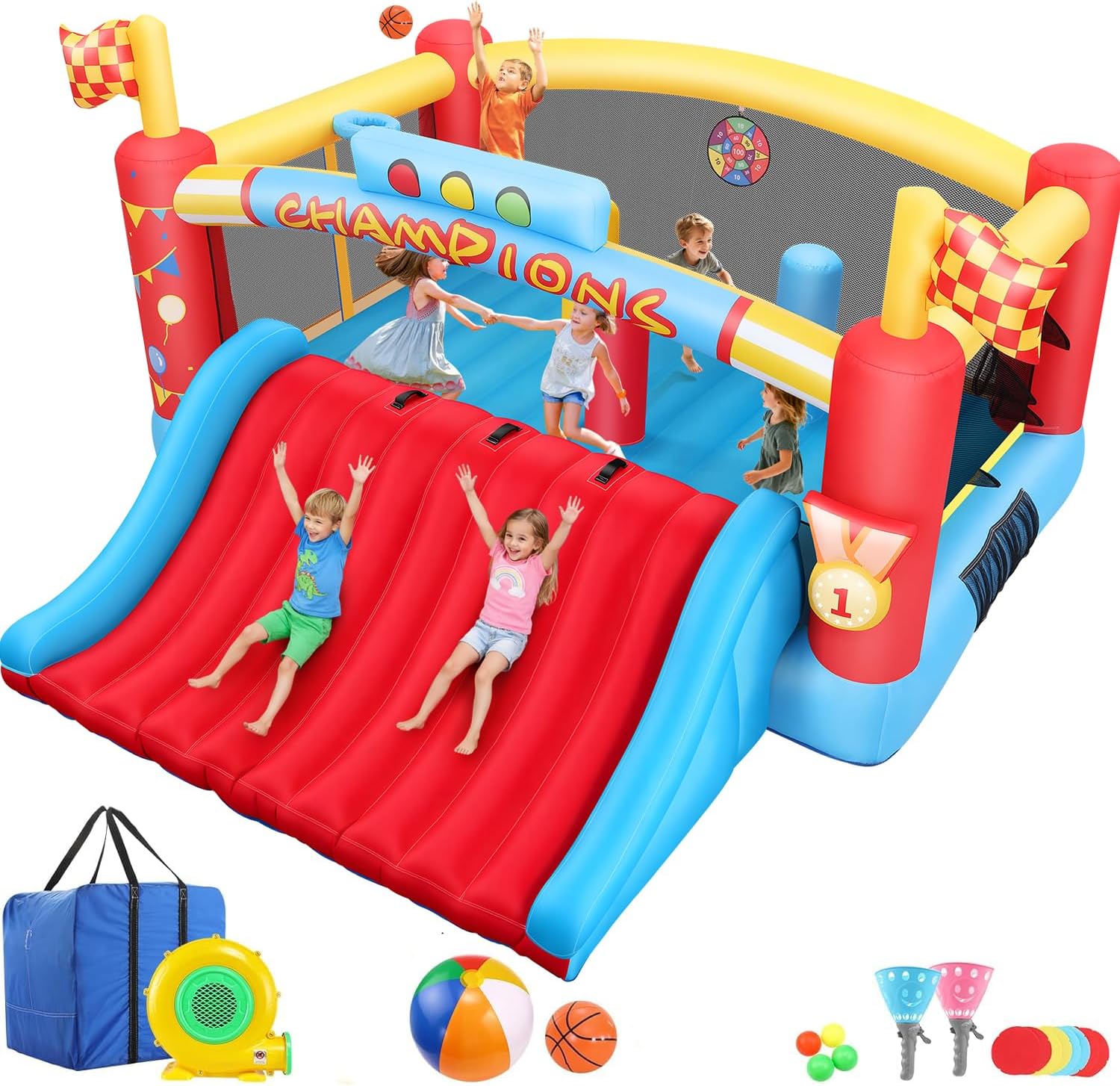 Kids Outdoor Inflatable - 13FT Big Inflatable Bounce House for