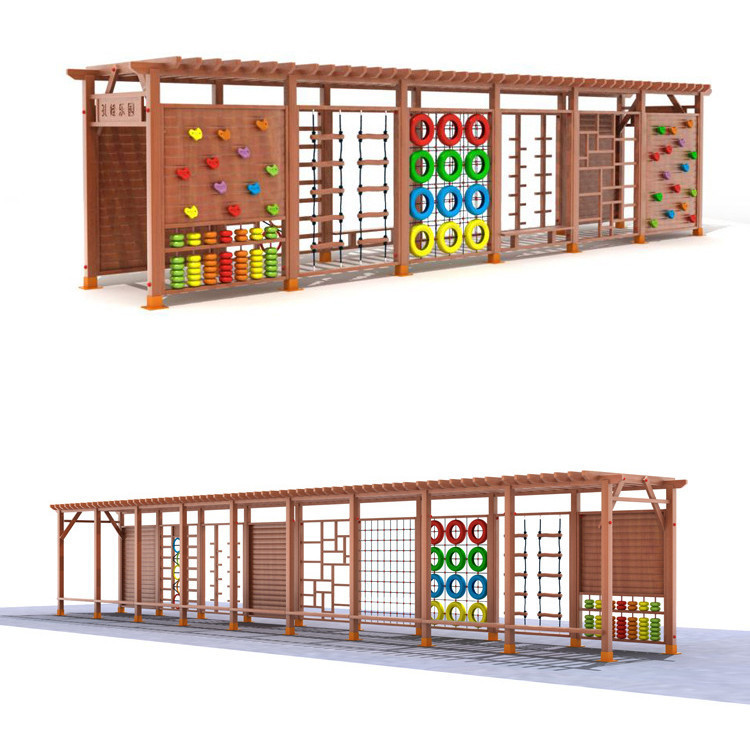 Kids Outdoor Climbing Frame - Outdoor Climbing Rock Frame Wood Playground