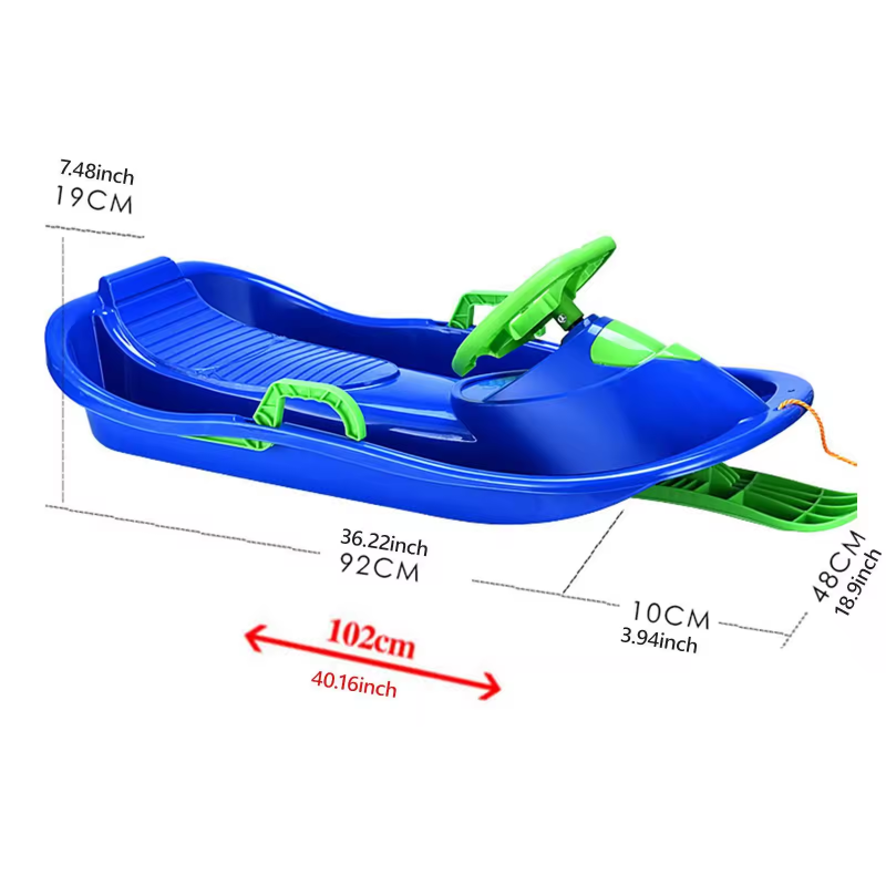 Kids Unique Outdoor Toys - Kids Snow Sled With Steering Wheel
