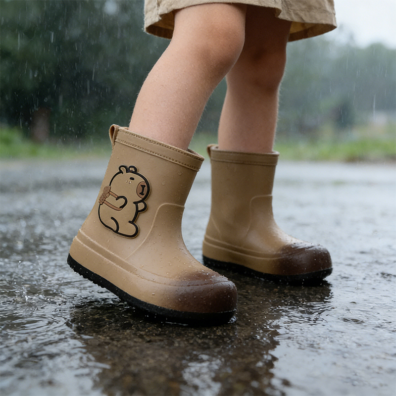 Kids Outdoor Boots - Kids Rain Boots Cartoon Waterproof Rubber