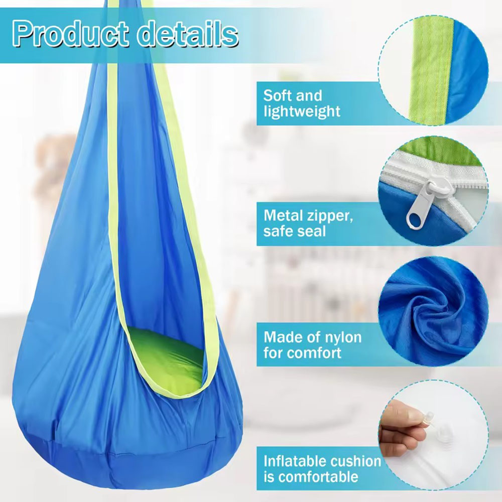 Kids Pod Swing Seat Nylon Hang - Kids Outdoor Swing Set ulasan dan harga
