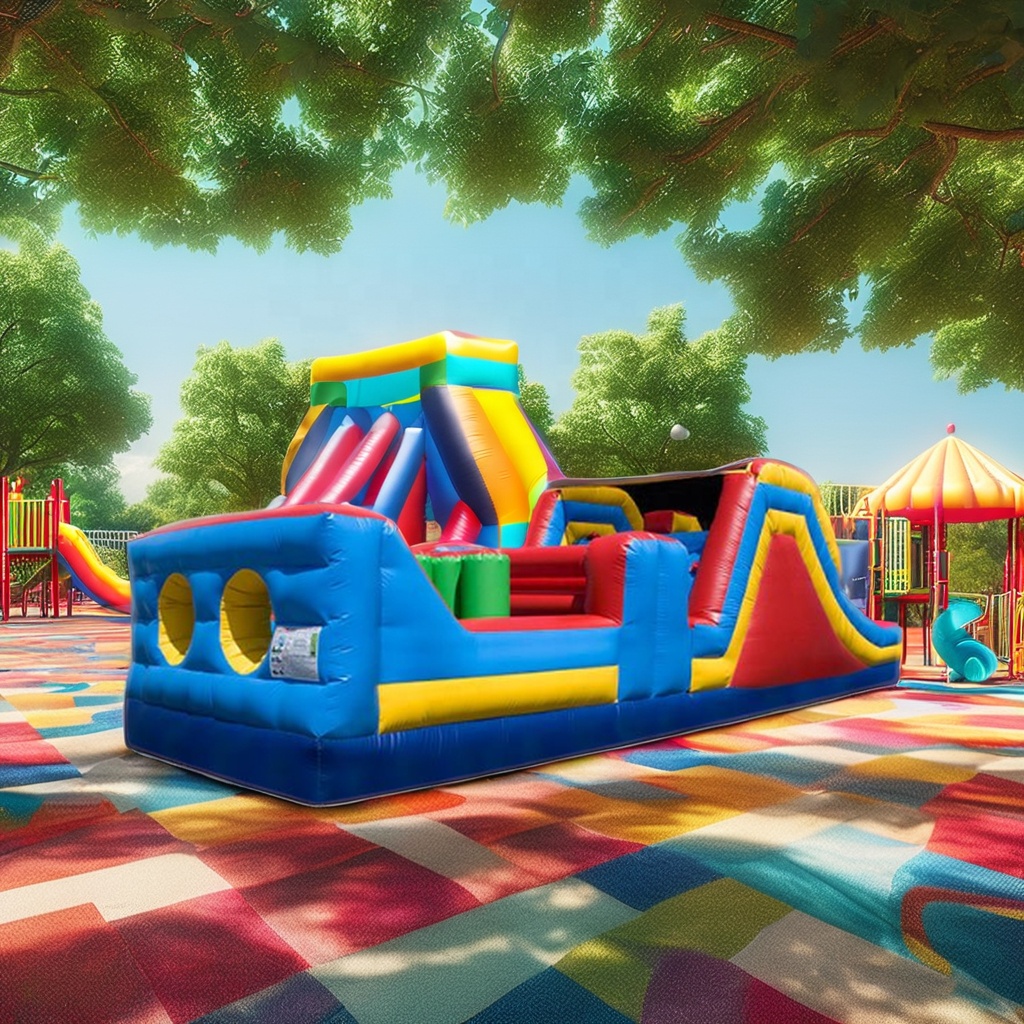 Giant Commercial Inflatable Bo - Kids Outdoor Obstacle Course Equipment ulasan dan harga