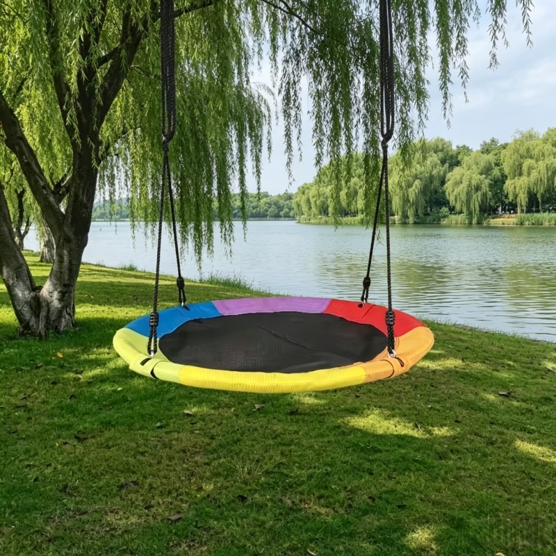 Circular Oxford Net Canvas Kid - Kids Outdoor Swing Set ulasan dan harga