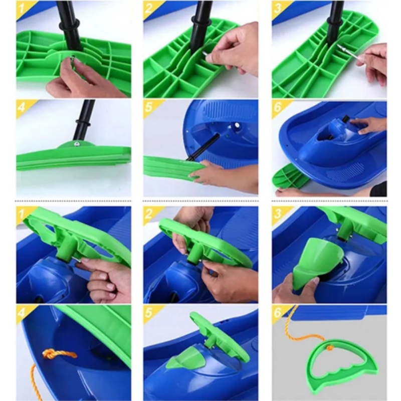 Kids Snow Sled With Steering W - Kids Unique Outdoor Toys ulasan dan harga