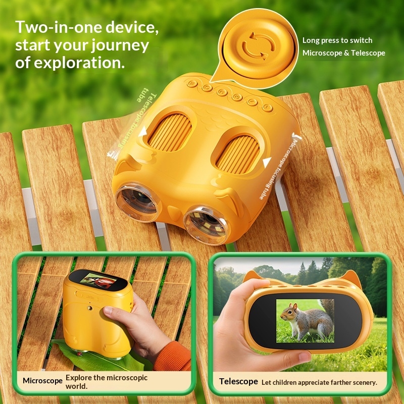 2-in-1 Educational Kids Binocu - Kids Outdoor Microscope ulasan dan harga