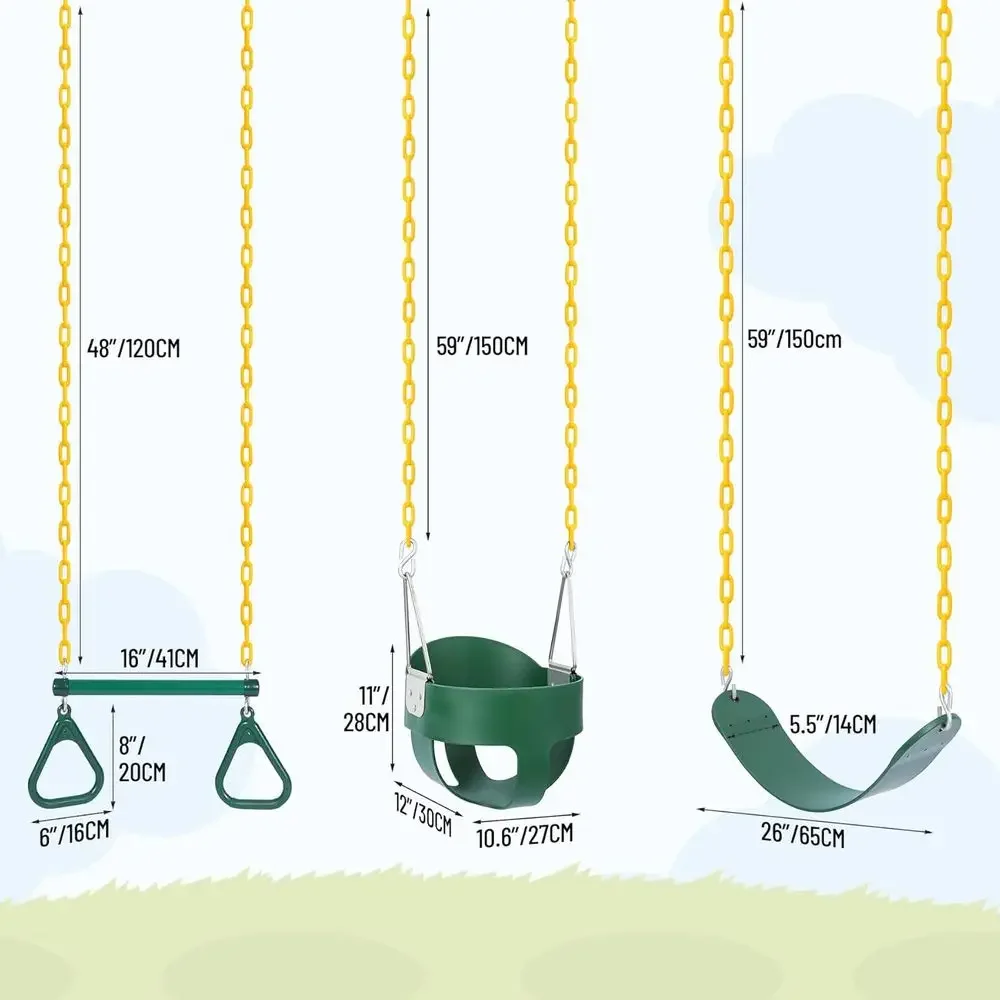 Outdoor Combo Swing Set with R - Kids Outdoor Swing Set ulasan dan harga