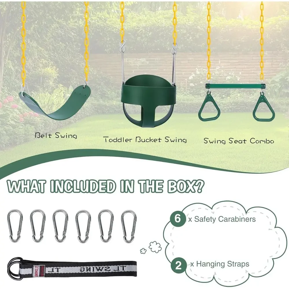 Outdoor Combo Swing Set with R - Kids Outdoor Swing Set ulasan dan harga