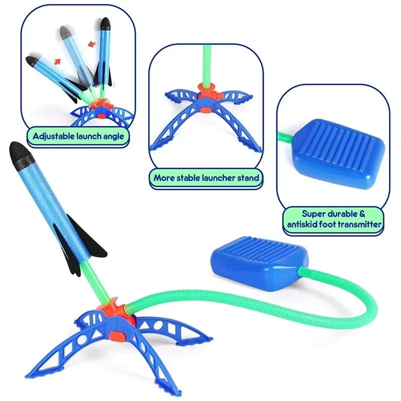 Air Rocket Foot Pump Launcher  - Kids Outdoor Jumping ulasan dan harga