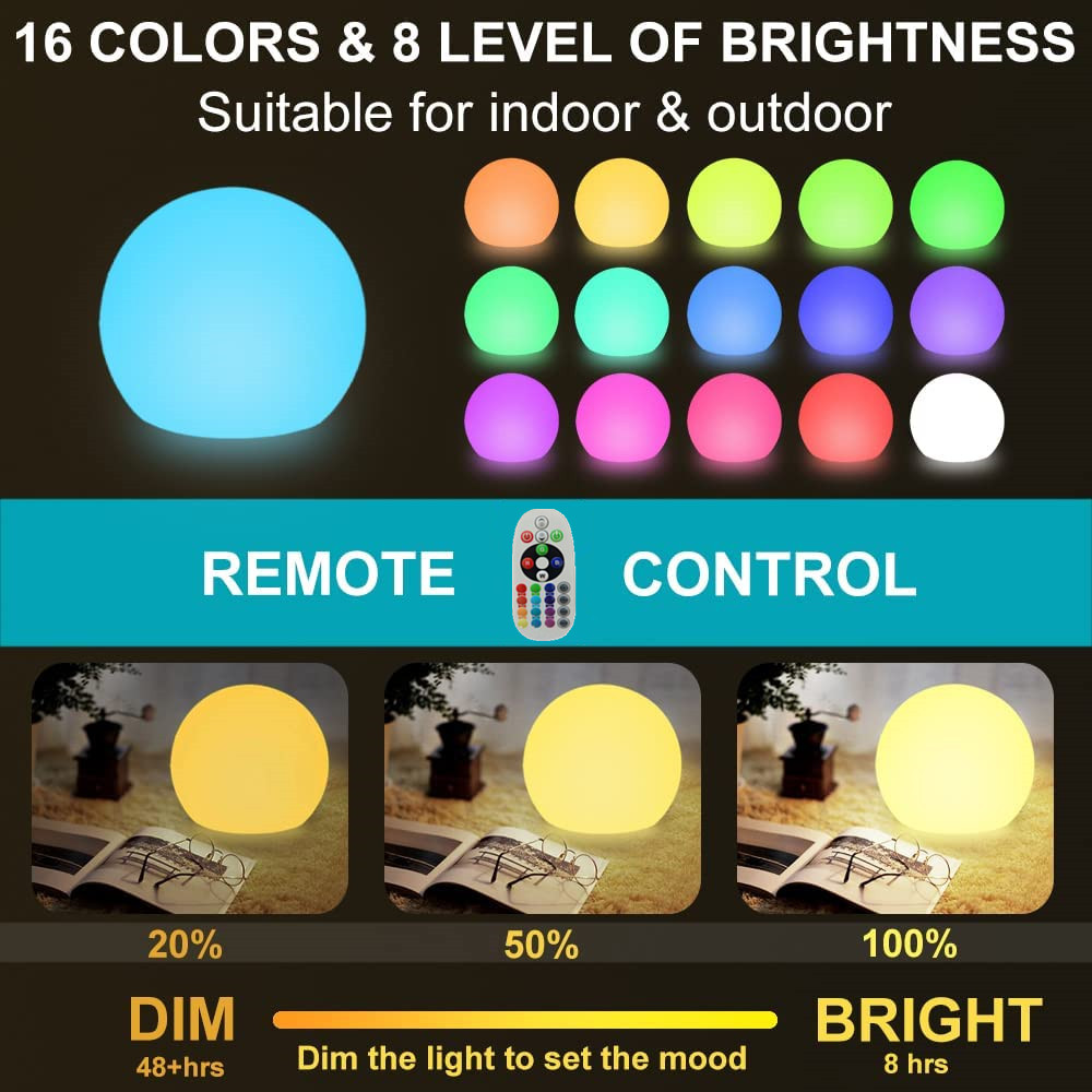 Rechargeable LED Glowing Ball  - Kids Outdoor Garden ulasan dan harga