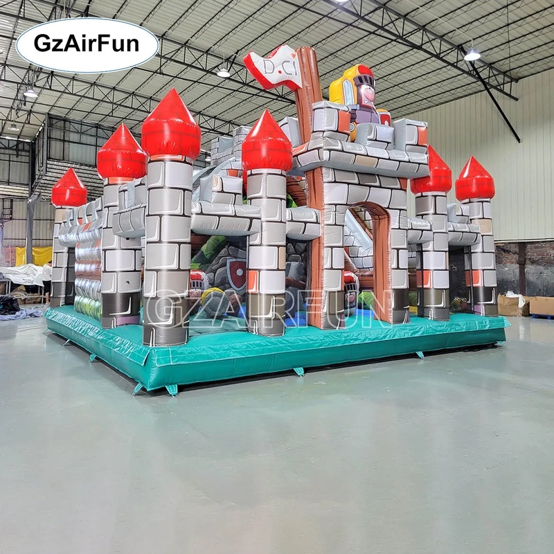 Commercial PVC Knight Castle I - Kids Outdoor Obstacle Course Equipment ulasan dan harga