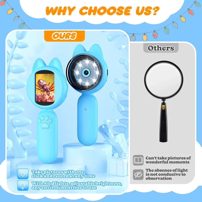 2inch IPS Digital Microscope 1 - Kids Outdoor Microscope ulasan dan harga