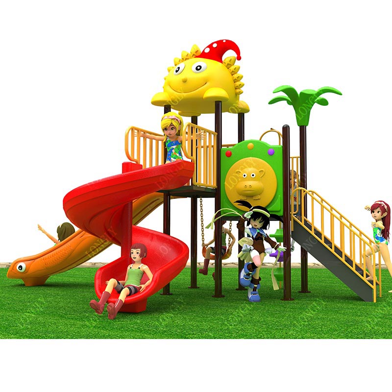 Commercial Plastic Slide 450x2 - Kids Outdoor Garden ulasan dan harga