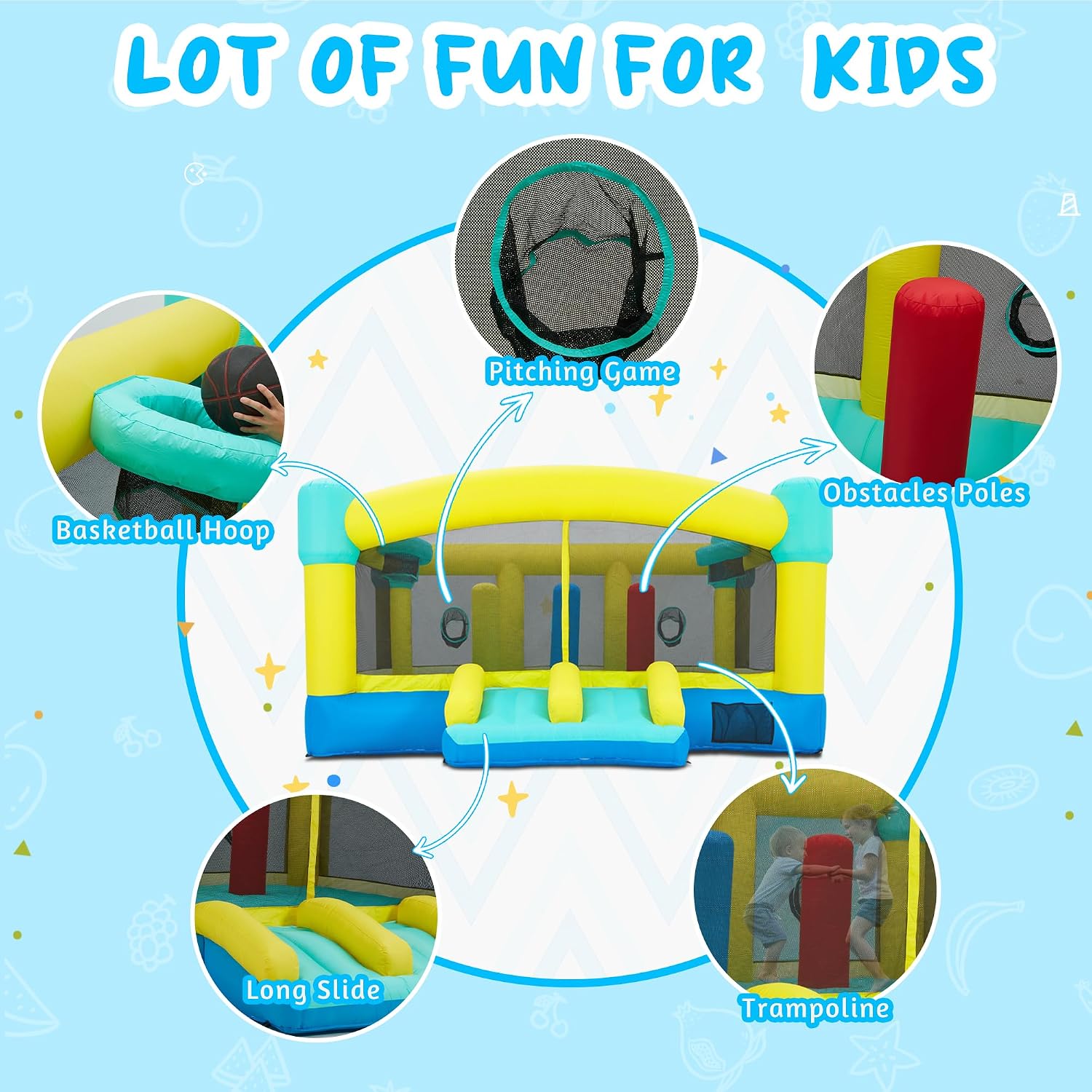 Big Bounce House,15 x 14.8 FT  - Kids Outdoor Inflatable ulasan dan harga