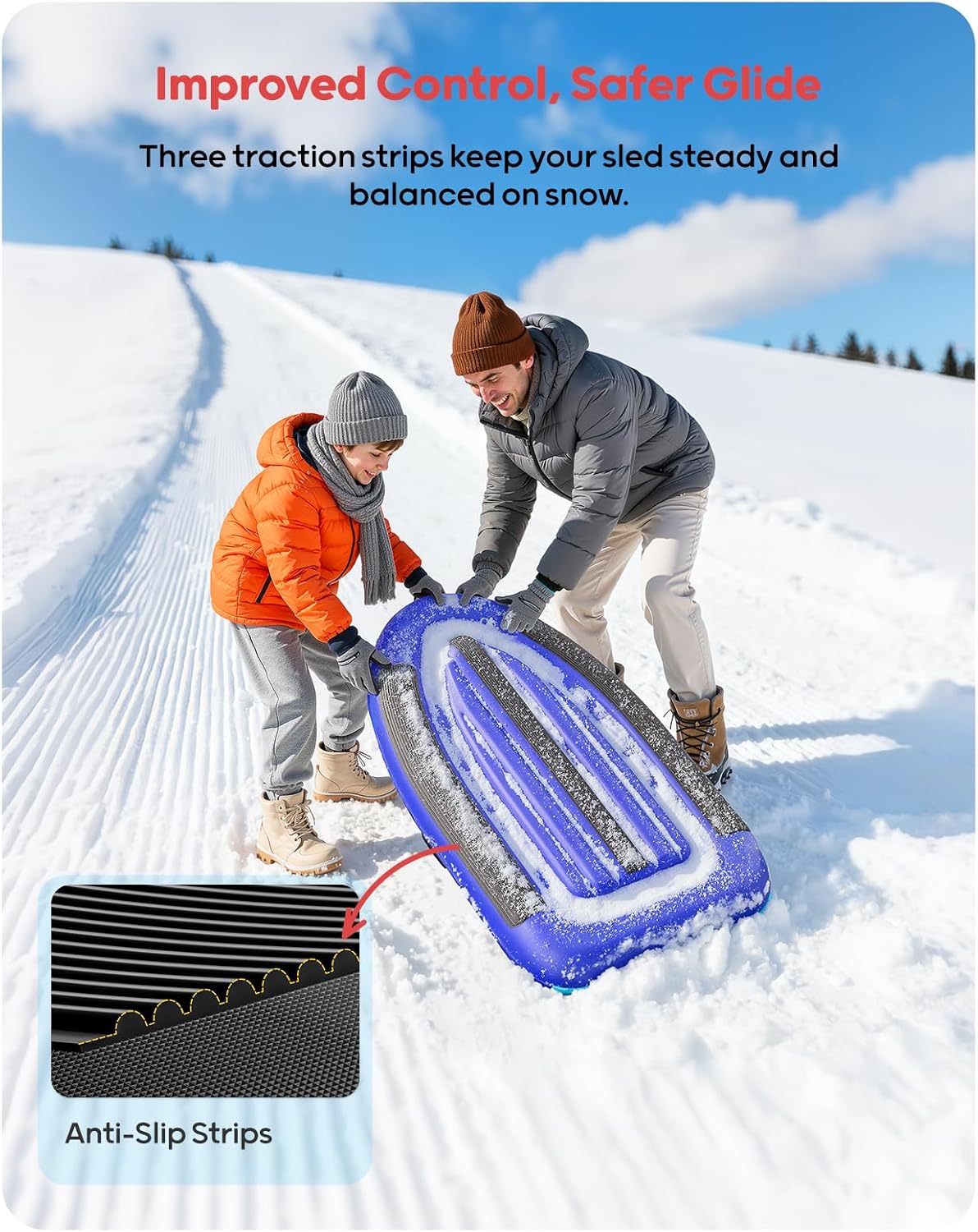 QPAU Inflatable PVC Snow Sled  - Outdoor Toys For Kids ulasan dan harga
