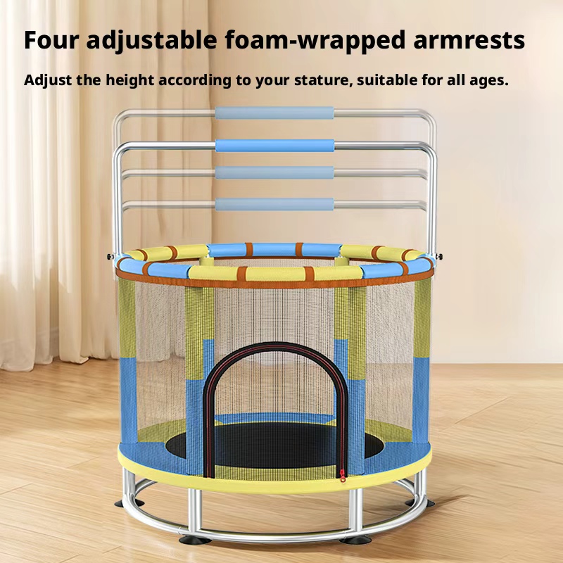 Trampoline with Protective Net - Kids Outdoor Swing Set ulasan dan harga