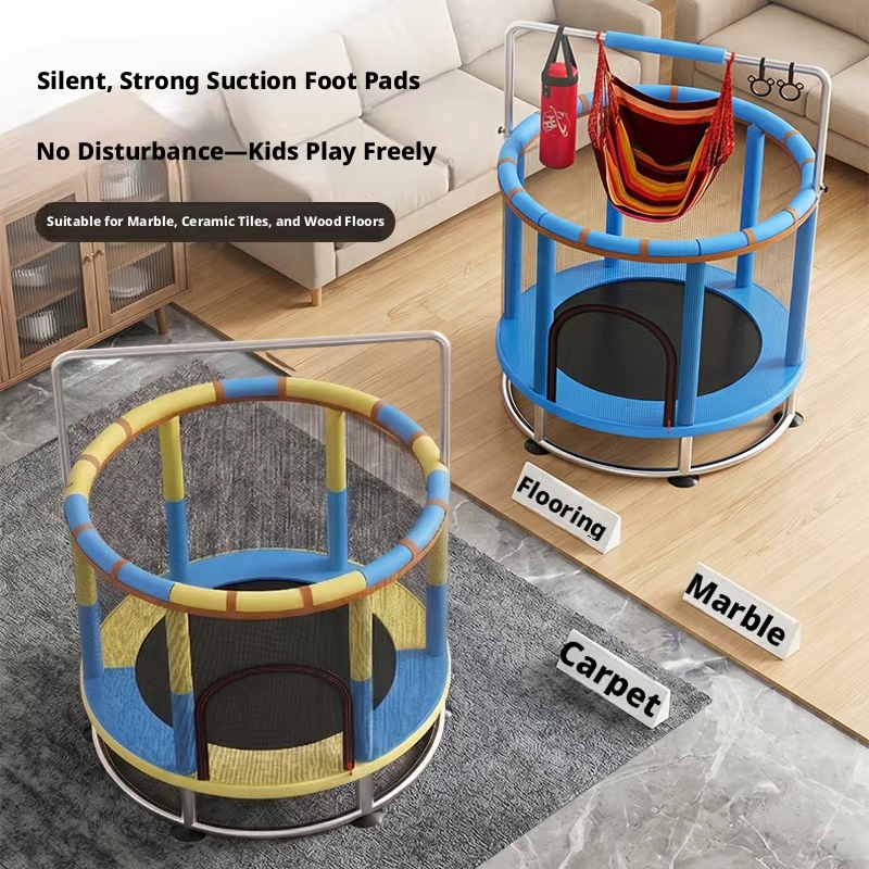 Trampoline with Protective Net - Kids Outdoor Swing Set ulasan dan harga