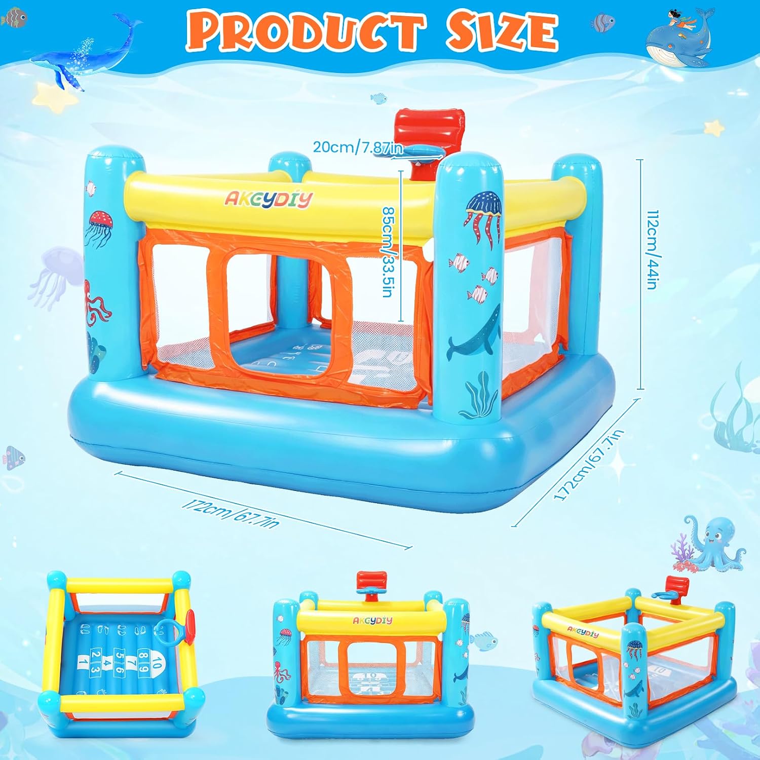 Bounce House, PVC Inflatable B - Kids Outdoor Jumping ulasan dan harga