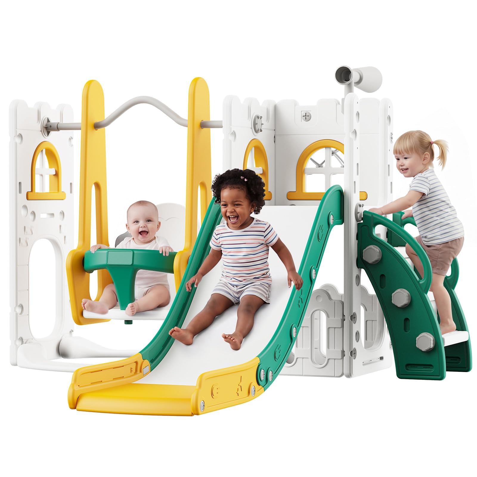 7 in 1 Toddler Slide And Swing - Kids Outdoor Swing Set ulasan dan harga