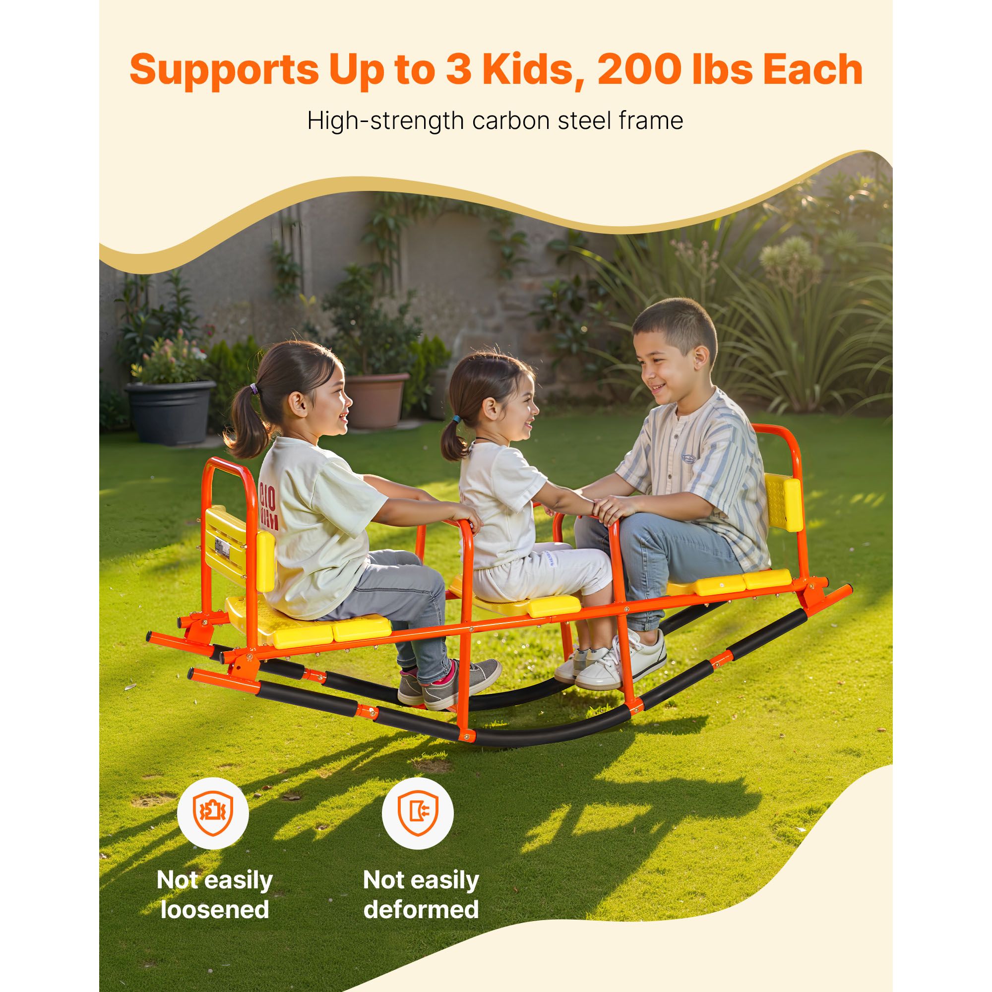 Kids Seesaw, 200 lbs Load Capa - Kids Outdoor Lawn Equipment ulasan dan harga