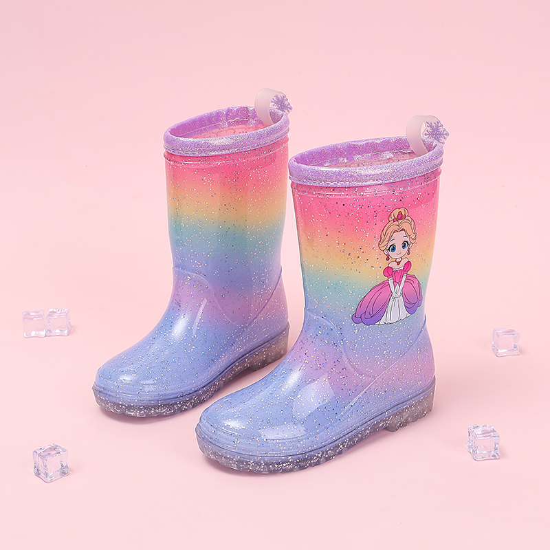 Toddler Girls Rainbow Glitter  - Kids Outdoor Boots ulasan dan harga
