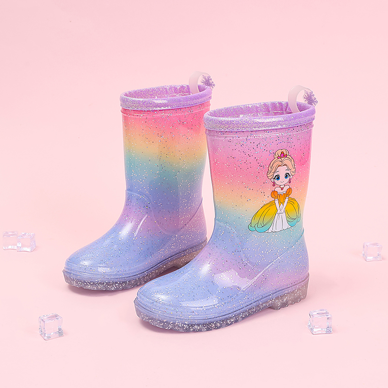 Toddler Girls Rainbow Glitter  - Kids Outdoor Boots ulasan dan harga