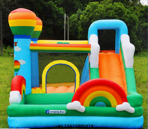 Kids Inflatable Castle with Sl - Kids Outdoor Jump House ulasan dan harga