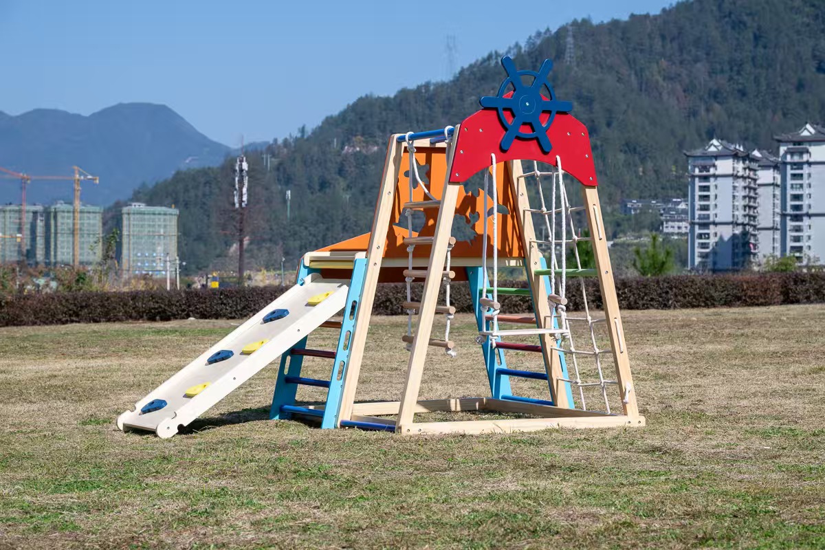 Large Solid Wood Climbing Fram - Kids Outdoor Climbing Frame ulasan dan harga