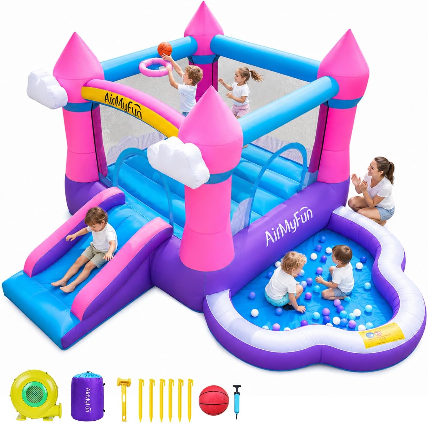 Pink Indoor/Outdoor Inflatable - Kids Outdoor Inflatable ulasan dan harga