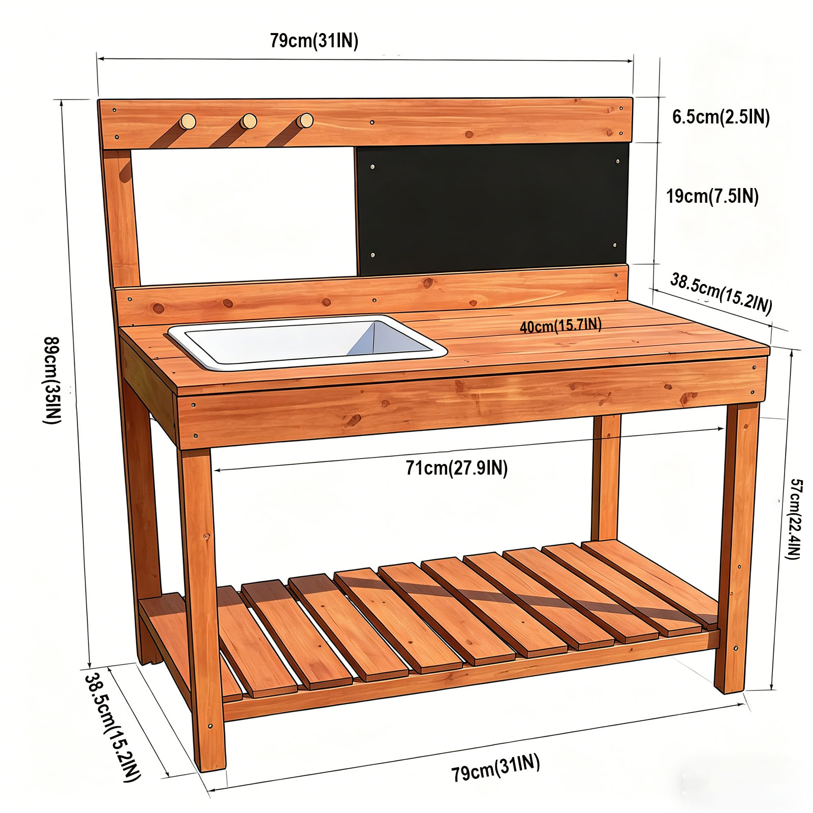 Wooden Potting Benches For Chi - Kids Outdoor Garden ulasan dan harga