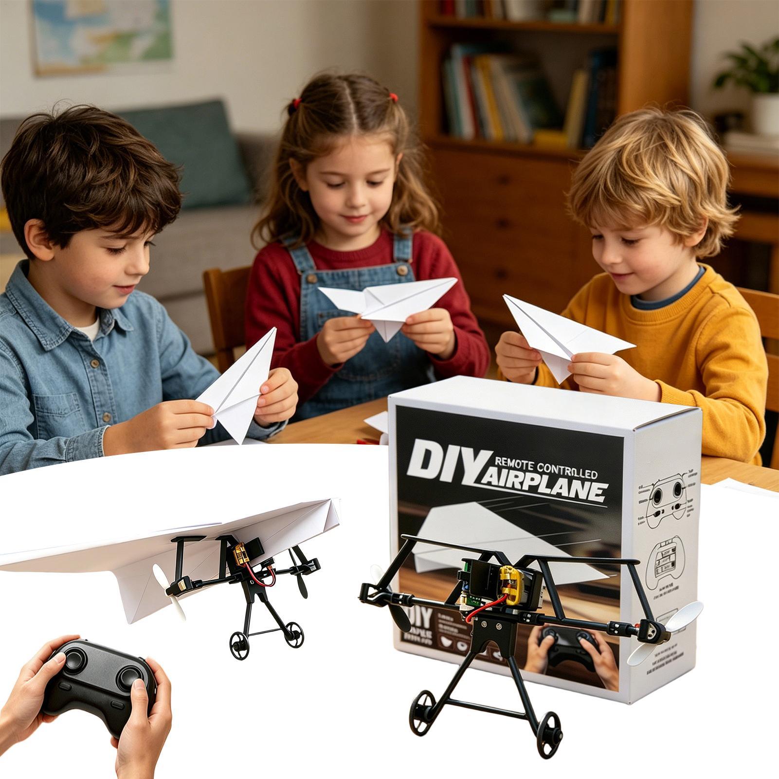 DIY RC Paper Airplane Kit Plan - Outdoor Toys For Kids ulasan dan harga