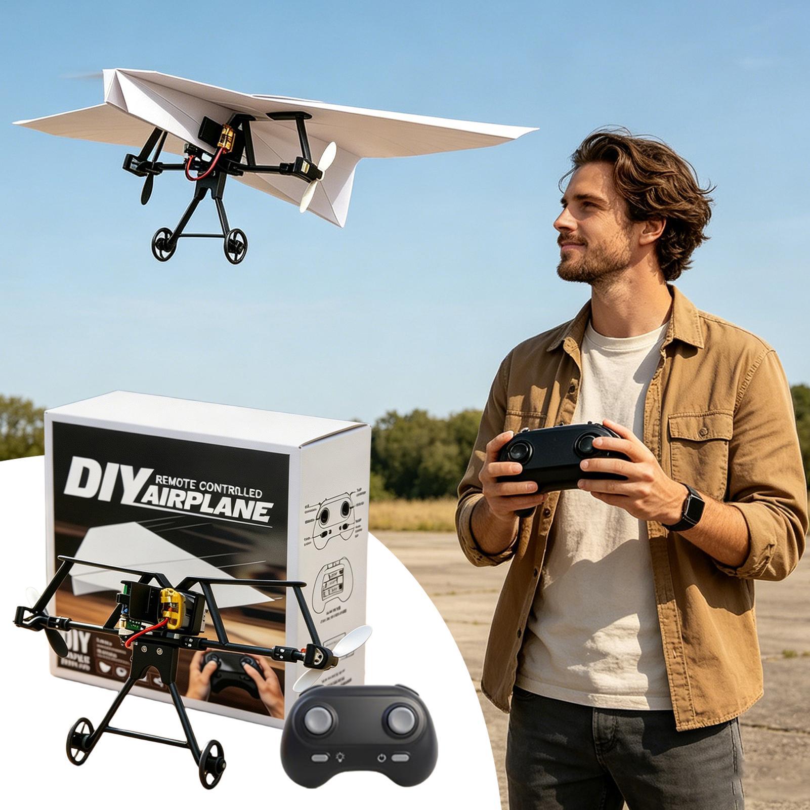 DIY RC Paper Airplane Kit Plan - Outdoor Toys For Kids ulasan dan harga