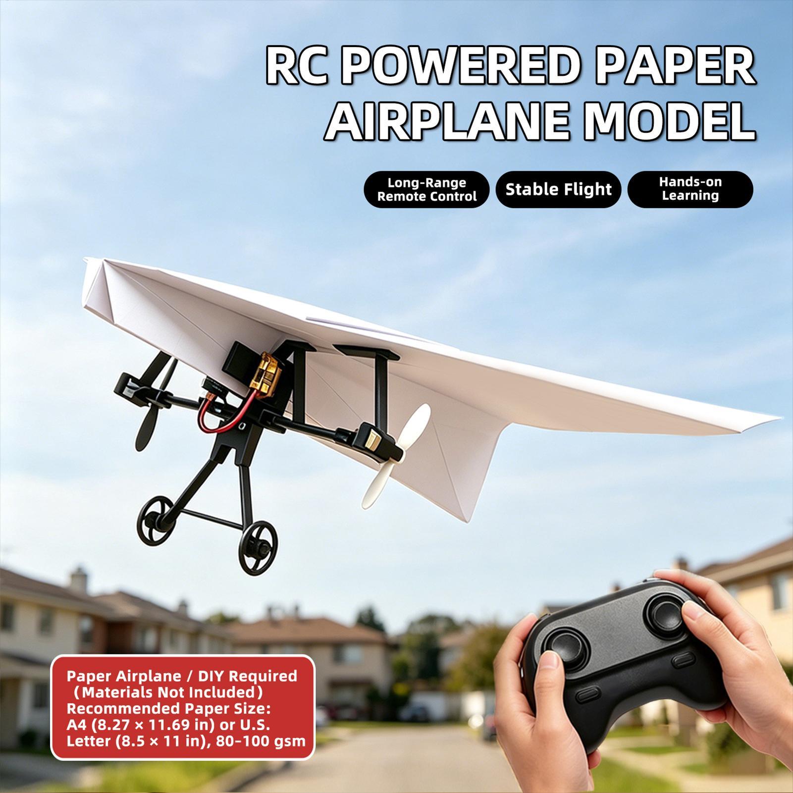 DIY RC Paper Airplane Kit Plan - Outdoor Toys For Kids ulasan dan harga