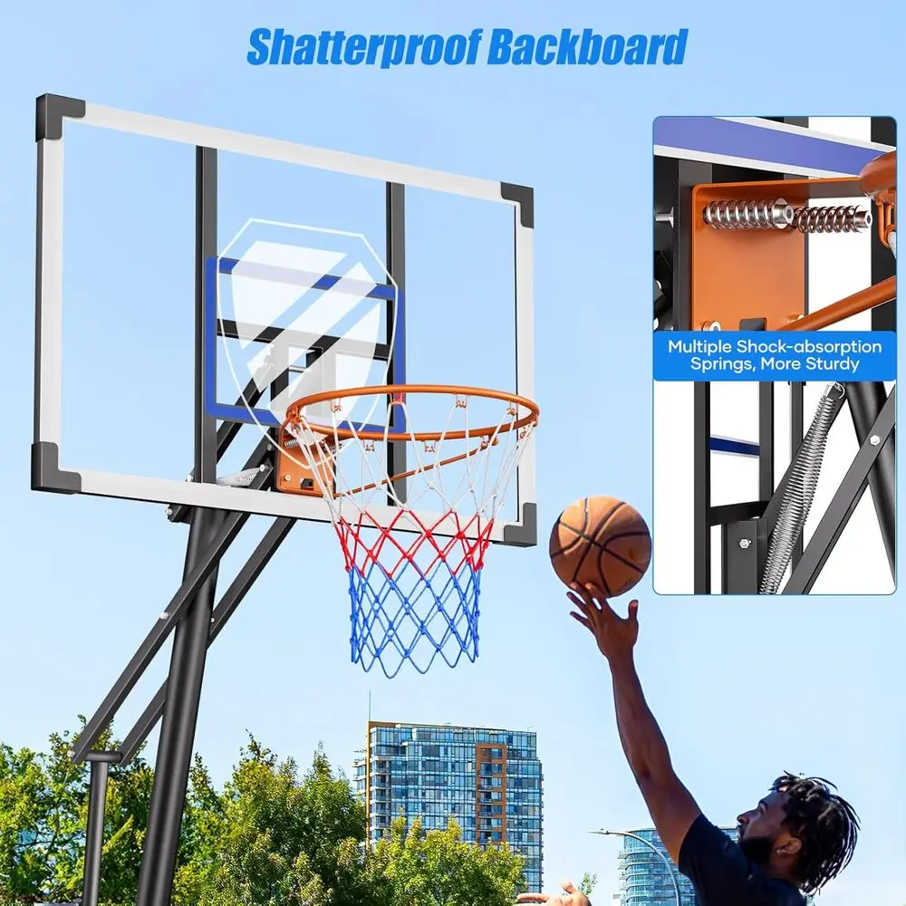 Portable 44 Shatterproof Outdo - Basketball Hoop Outdoor ulasan dan harga