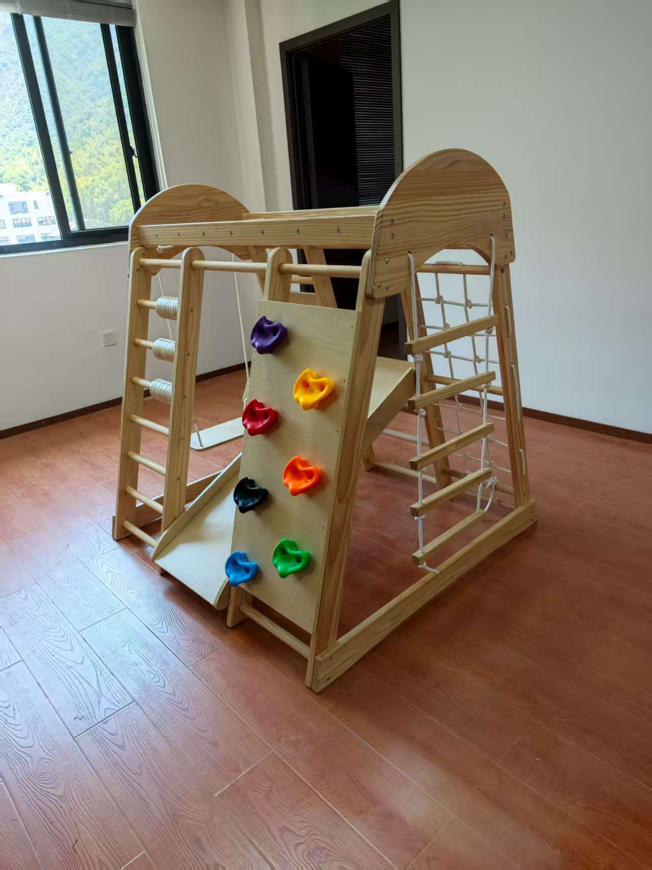 Wooden Kids Climbing Frame Lad - Kids Outdoor Climbing Frame ulasan dan harga