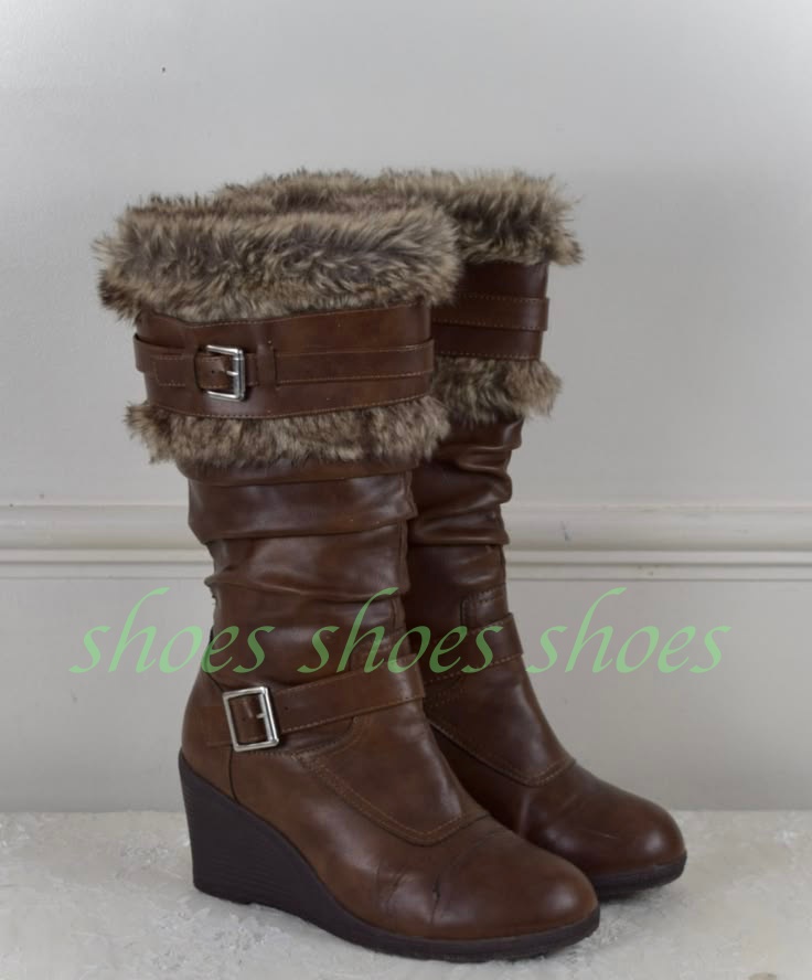 Women Vintage Brown Faux Pu Fu - Kids Outdoor Boots ulasan dan harga