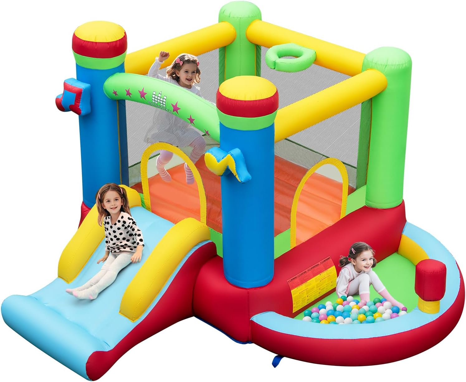 Inflatable Bounce House with B - Kids Outdoor Jumping ulasan dan harga