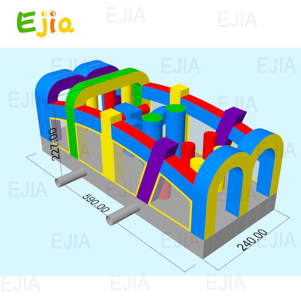 Commercial 19.5ft Inflatable O - Kids Outdoor Obstacle Course Equipment ulasan dan harga