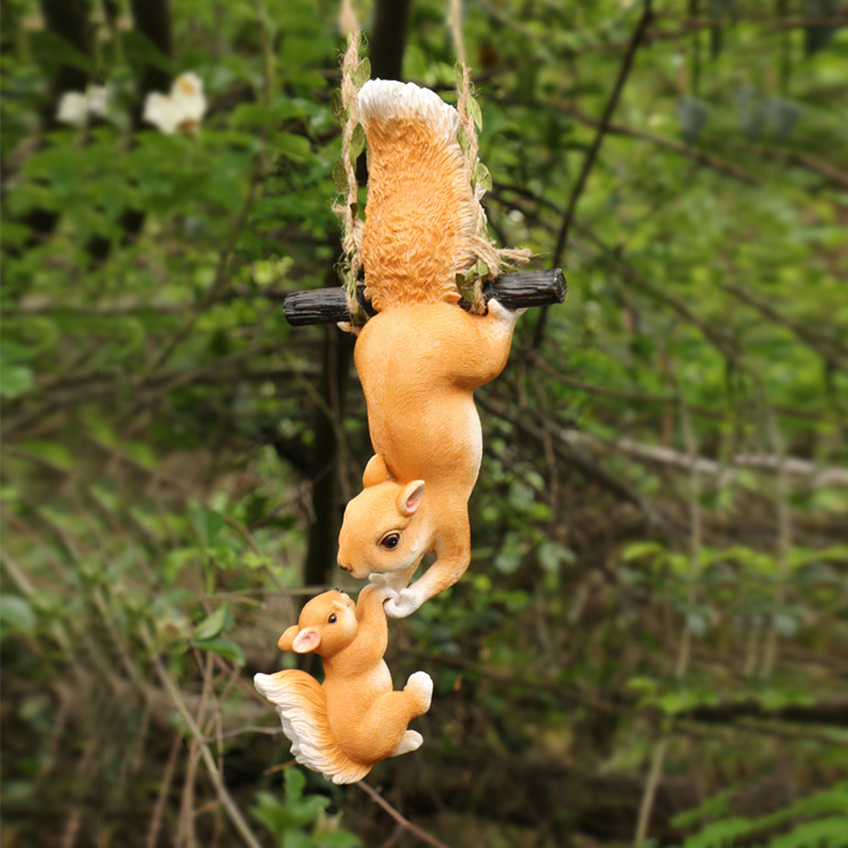 Mother Child Squirrel Resin Ha - Kids Outdoor Swing Set ulasan dan harga