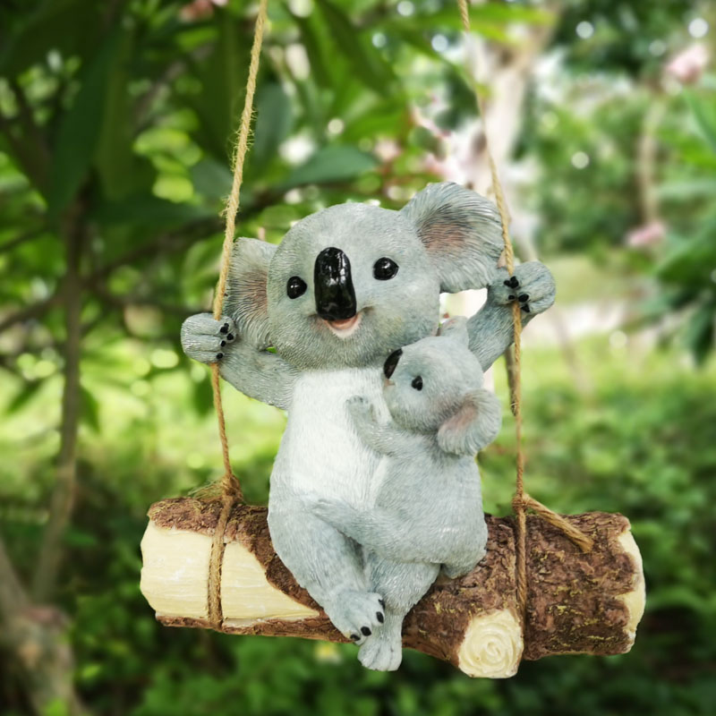 Mother Child Squirrel Resin Ha - Kids Outdoor Swing Set ulasan dan harga