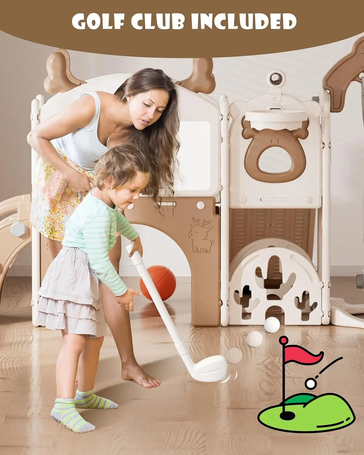 13-in-1 Toddler Slide and Swin - Kids Outdoor Swing Set ulasan dan harga