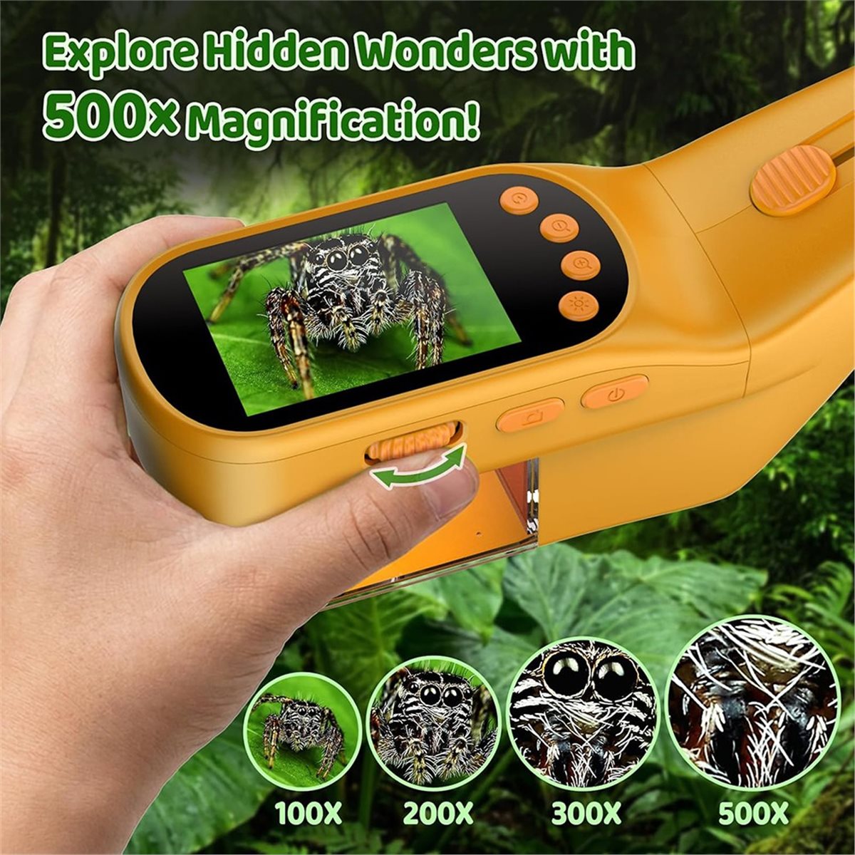 500X Handheld Microscope for K - Kids Outdoor Microscope ulasan dan harga