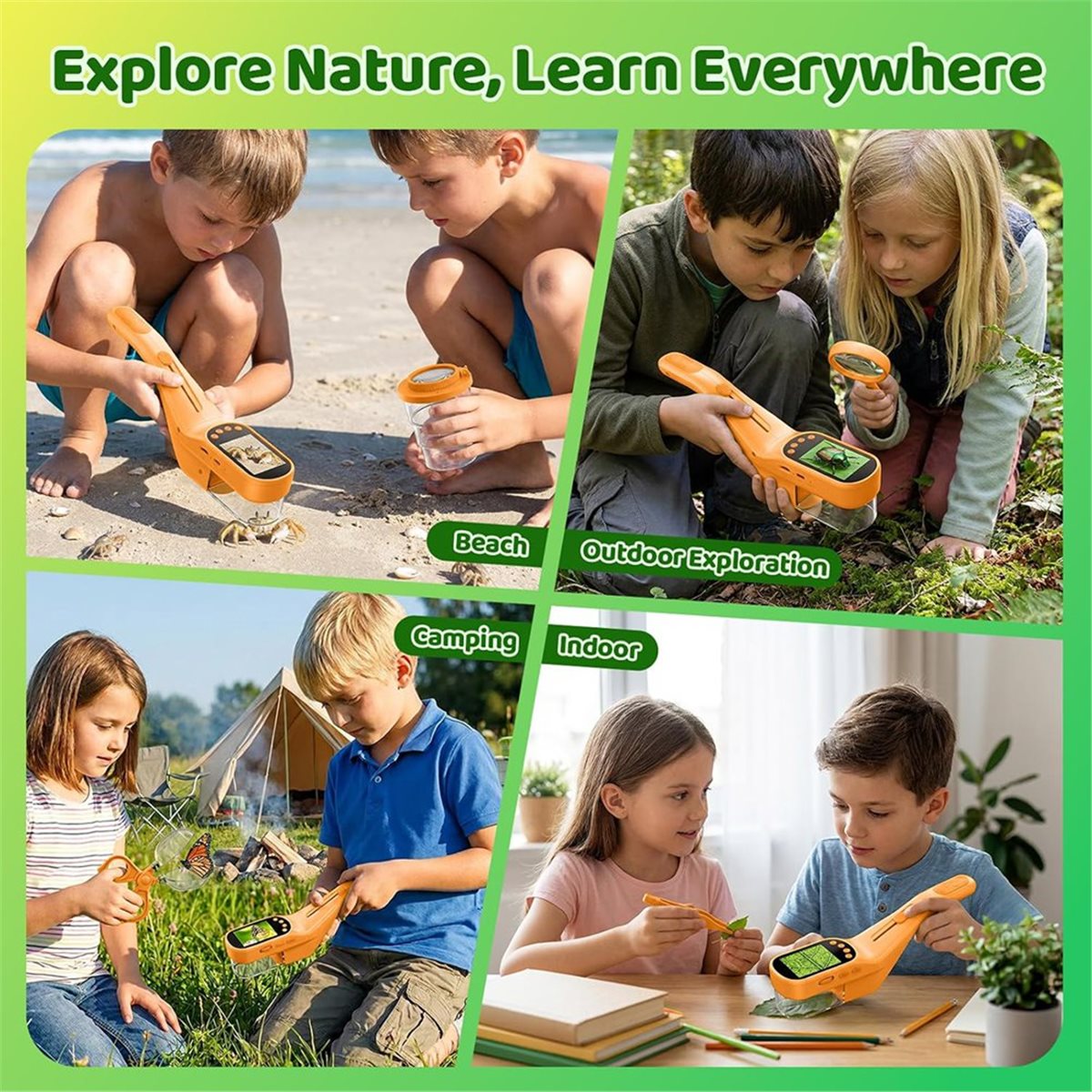 500X Handheld Microscope for K - Kids Outdoor Microscope ulasan dan harga