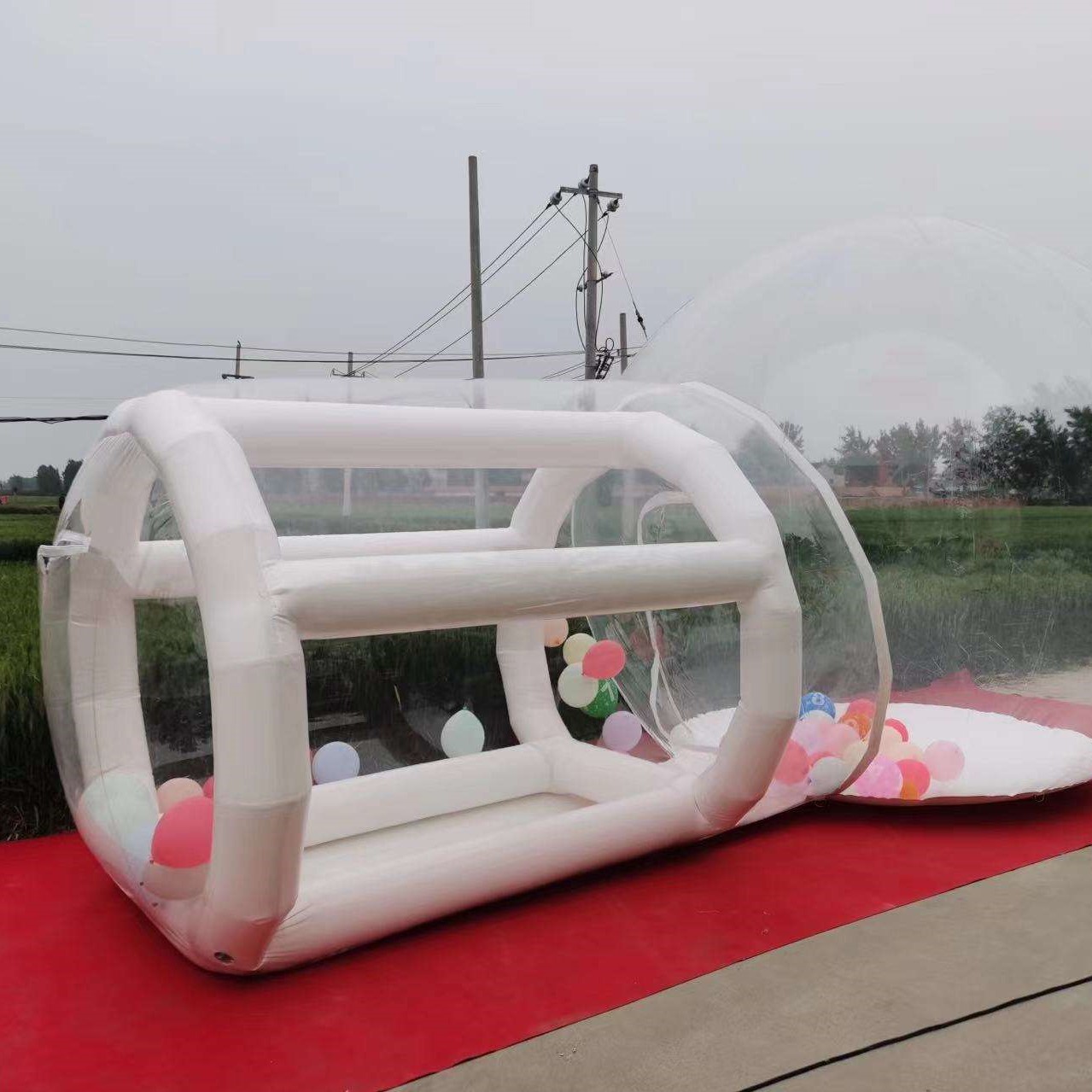 Outdoor  White PVC Inflatable  - Kids Outdoor Jump House ulasan dan harga