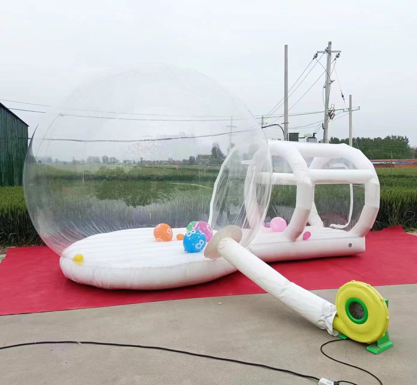 Outdoor  White PVC Inflatable  - Kids Outdoor Jump House ulasan dan harga