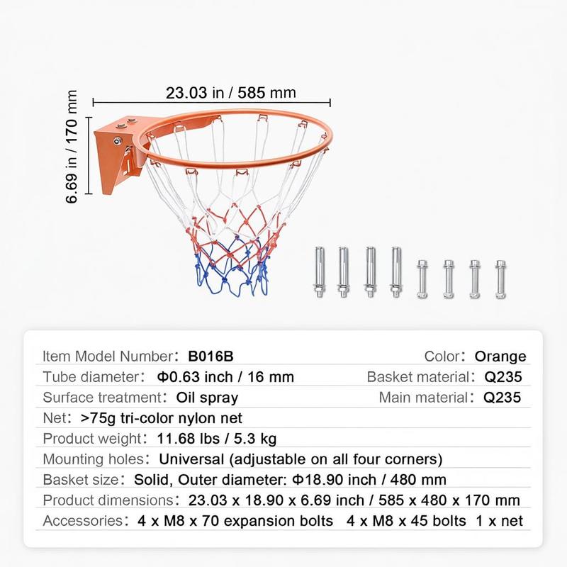 Basketball rim, wall-mounted b - Basketball Hoop Outdoor ulasan dan harga