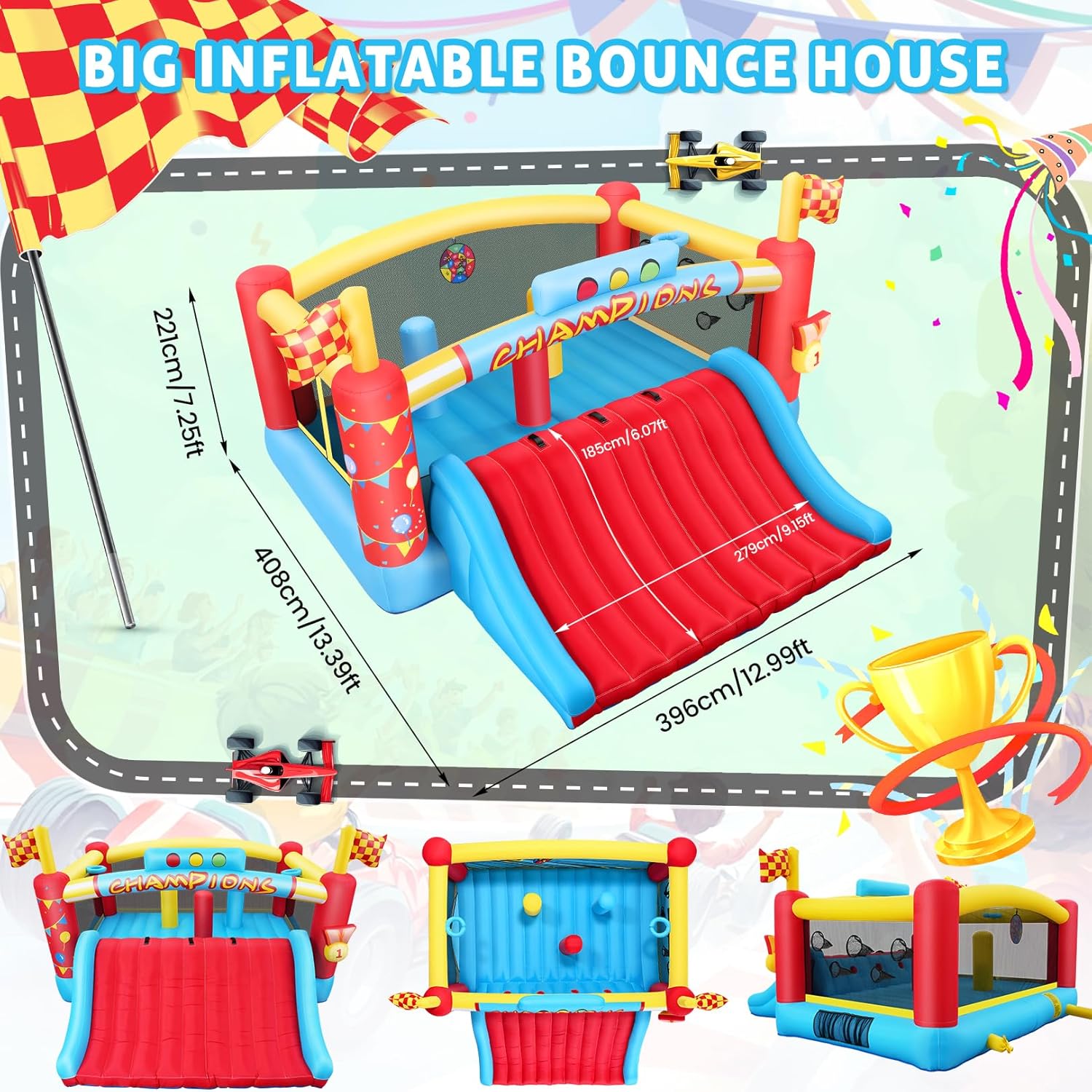13FT Big Inflatable Bounce Hou - Kids Outdoor Inflatable ulasan dan harga